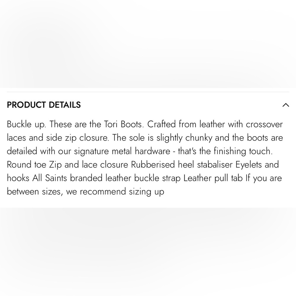 All Saints Tori Shearling Combat Boots 40/10 - Picture 13 of 13